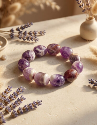 amethyst tumble bracelet