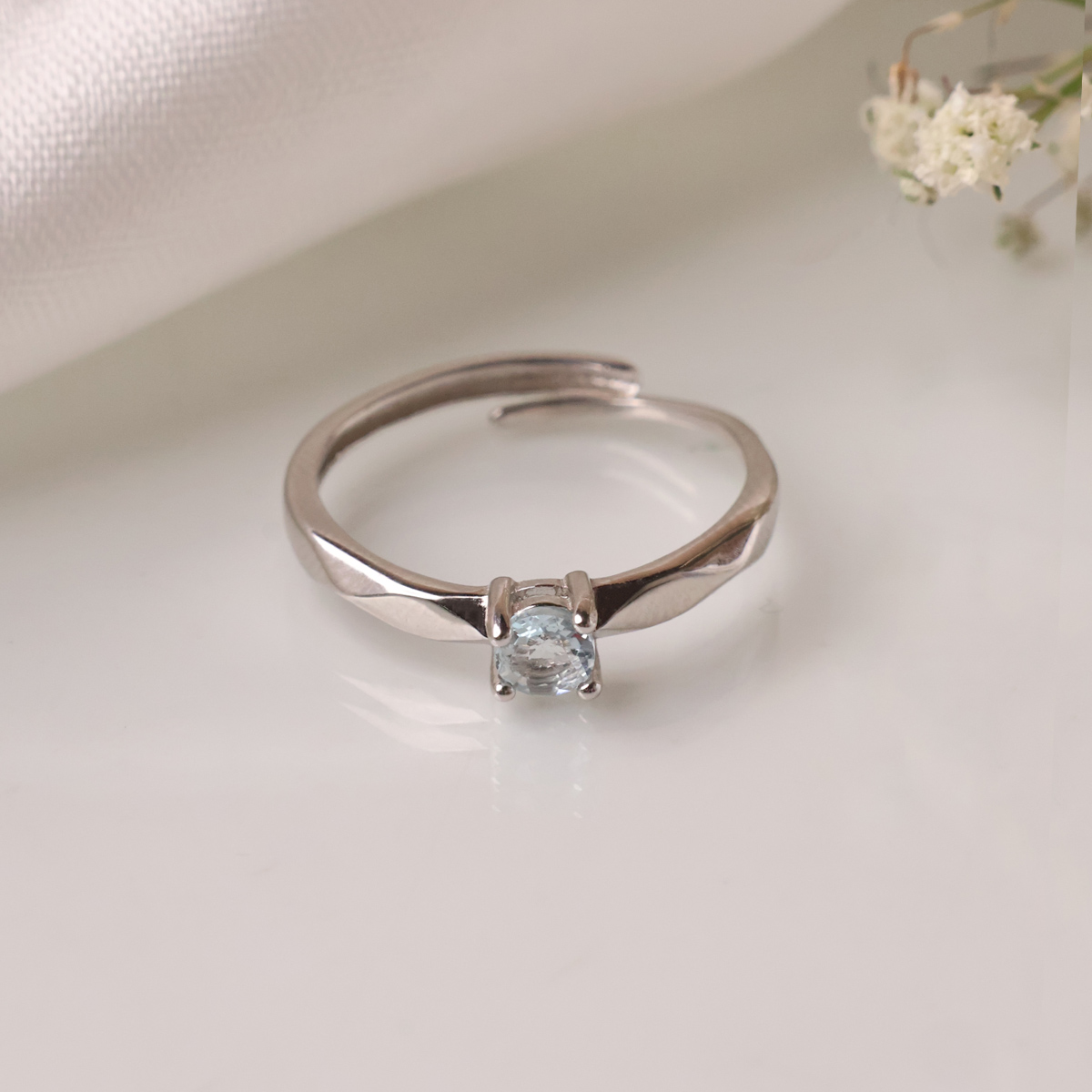 Aquamarin Small Ring Silver-Shubhanjali Store (3) aquamarine small ring silver