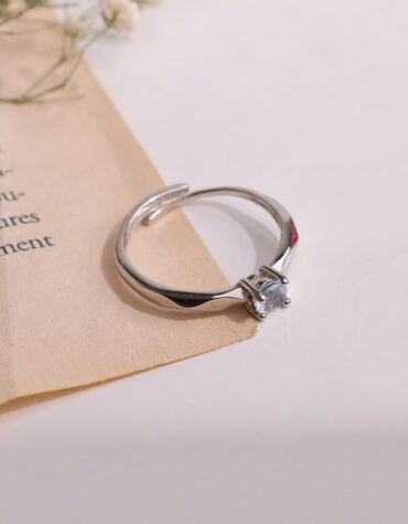aquamarine small ring silver