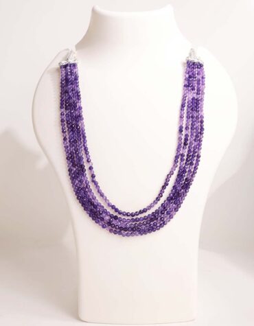Amethyst 5 Layer Necklace-Shubhanjali Store