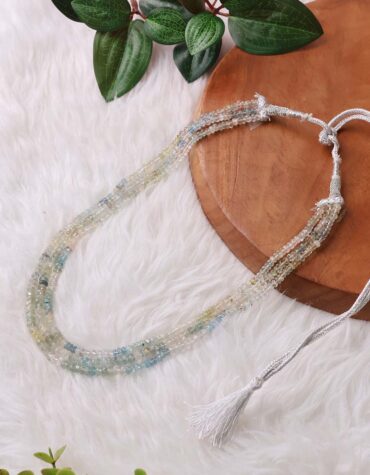 Aquamarine 3 Layer Bati Faceted Necklace Shubhanjali Store