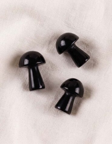 Black Agate Mushroom - Shubhanjali Store