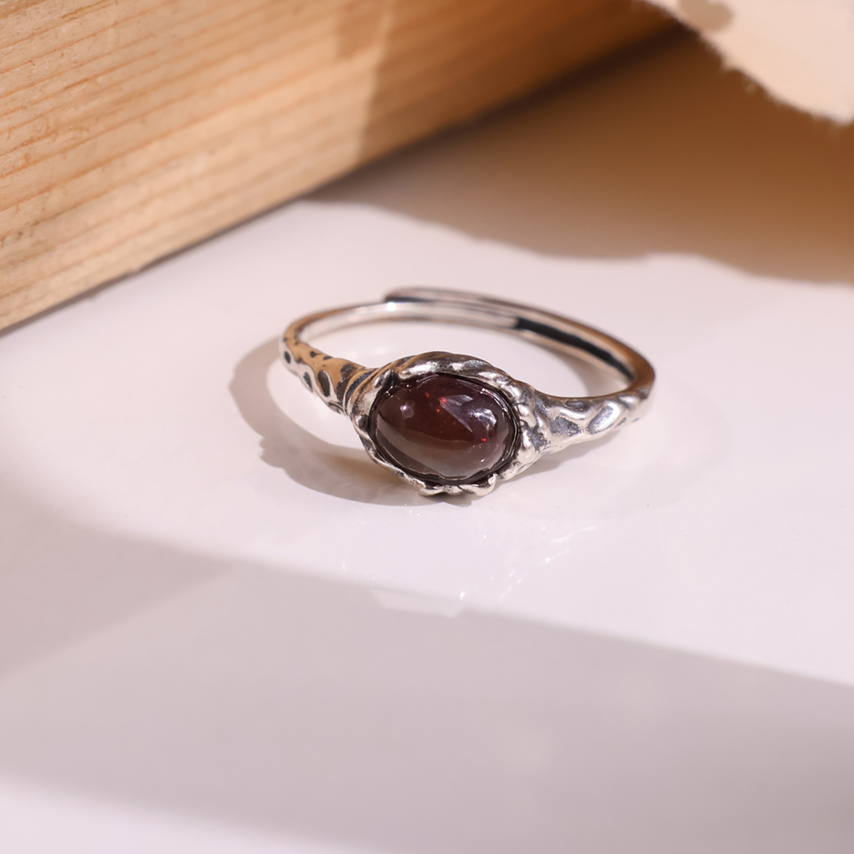 Black Opal Silver Ring-Shubhanjali Store (5) black opal silver ring