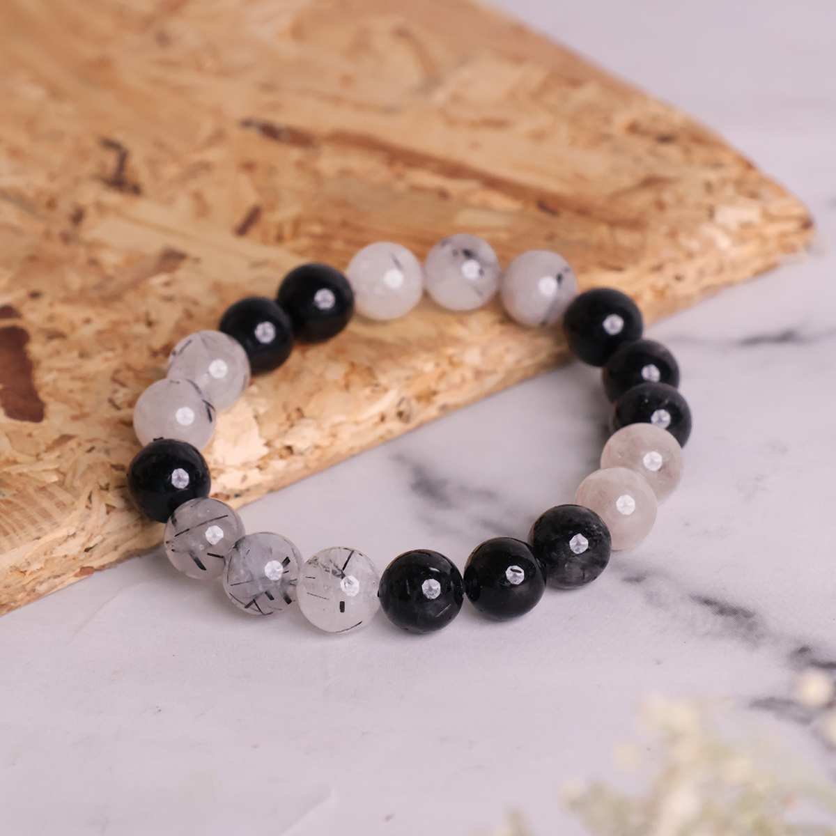 Black Rutile Bracelet H (1) black rutile bracelet 10mm