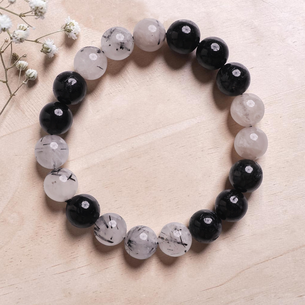 Black Rutile Bracelet H (2) black rutile bracelet 10mm