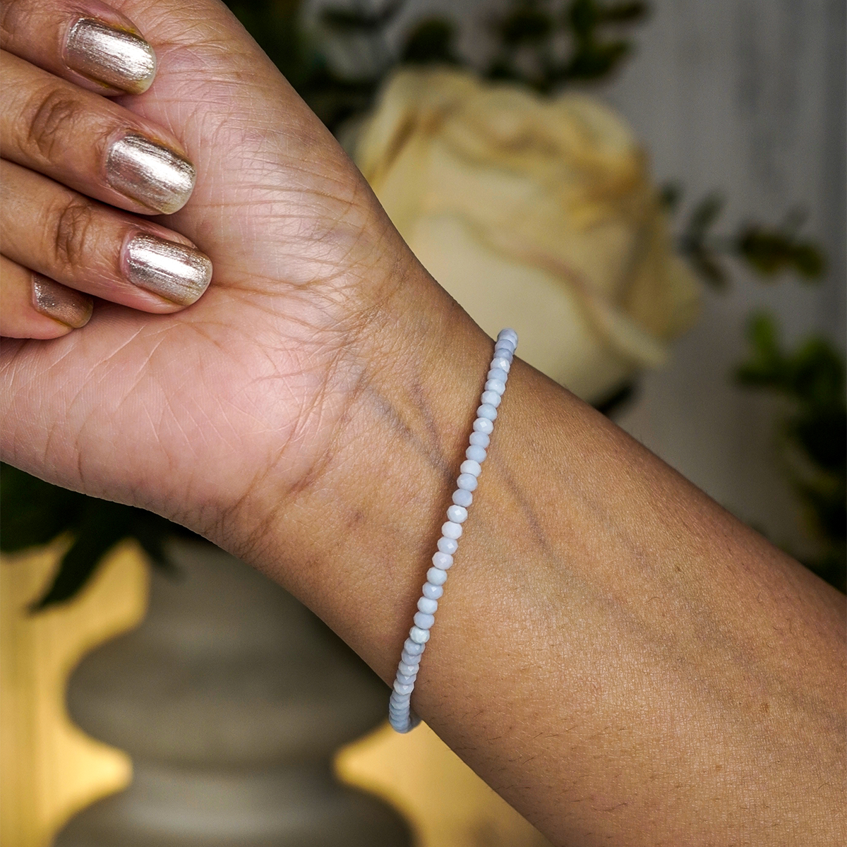 Blue Opal Faceted Bracelet-Shubhanjali Store (4) blue opal faceted bracelet 3mm