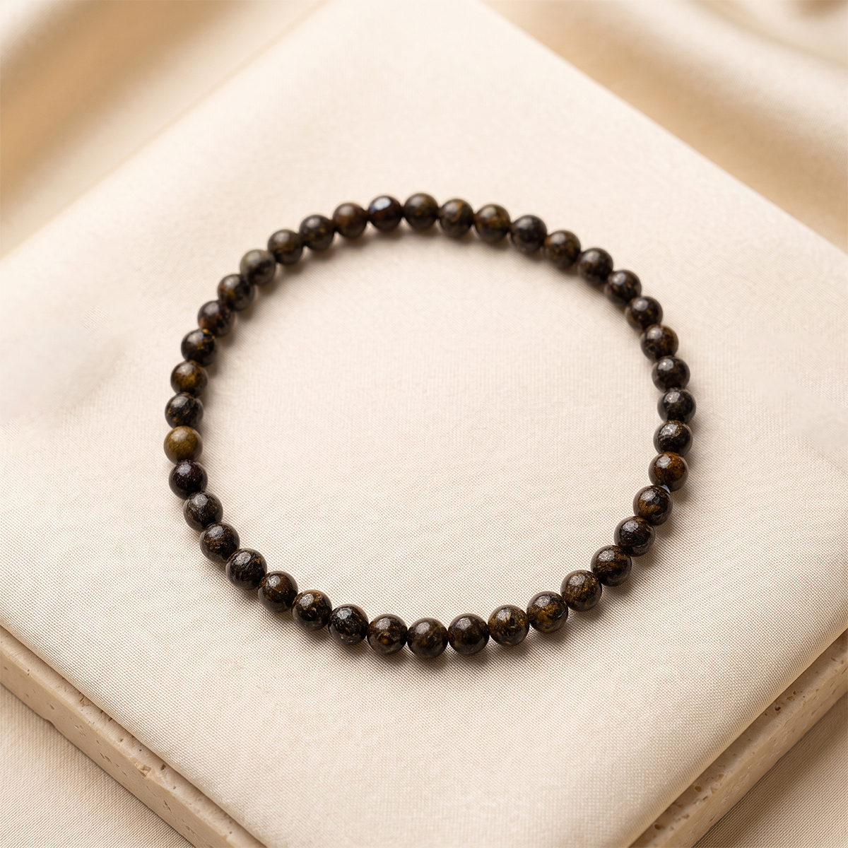 Bronzite Bracelet 4mm-Shubhanjali Store (2) bronzite bracelet 4mm