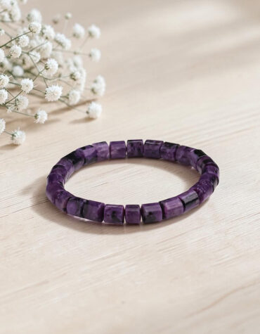 charoite drum beads bracelet