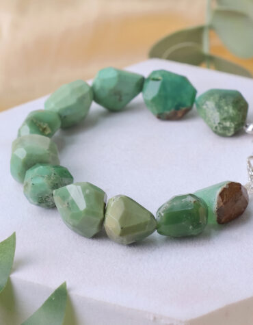 chrysoprase faceted tumble bracelet