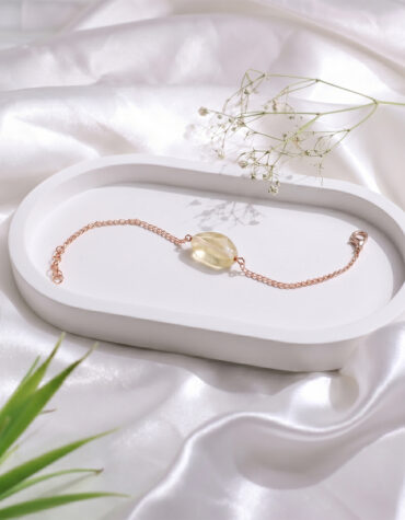 citrine faceted single tumble bracelet