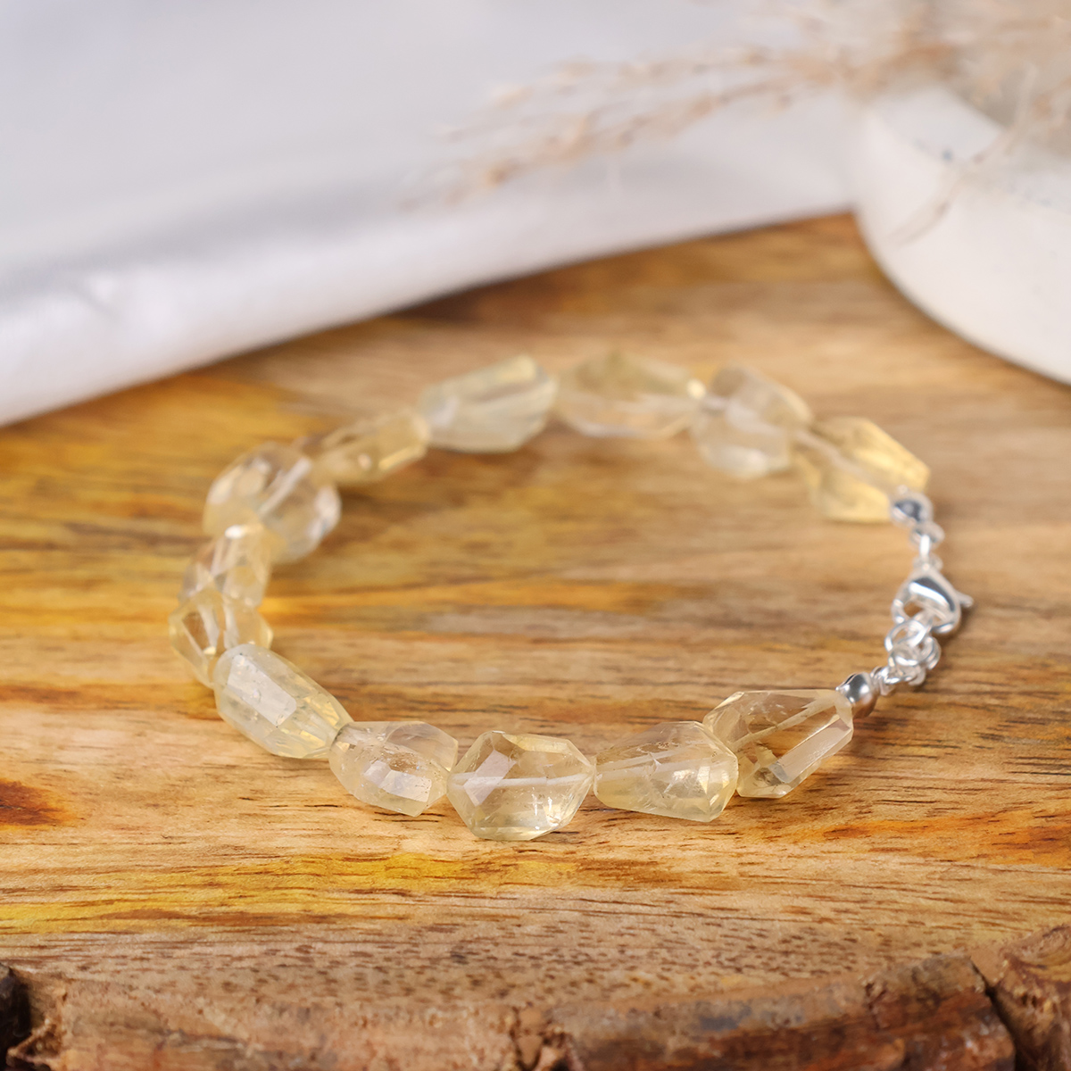 Citrine Faceted Tumble Bracelet-Shubhanjali Storee (2) citrine faceted tumble bracelet