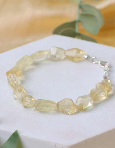 citrine faceted tumble bracelet