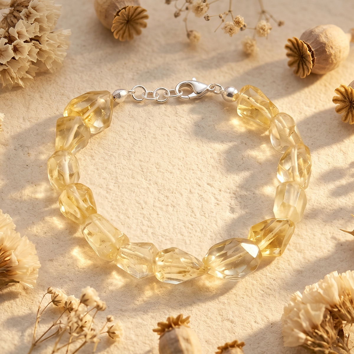 Citrine Faceted Tumble Bracelet-Shubhanjali Storee (4) citrine faceted tumble bracelet