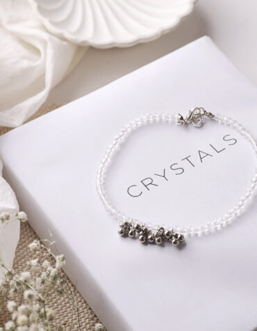 clear quartz anklet 4mm