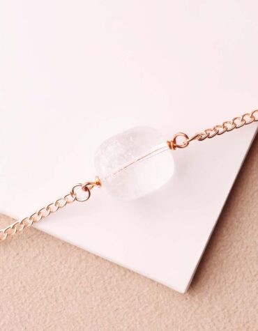 Clear-Quartz-Single-Tumble-Bracelet-Shubhanjali-Store