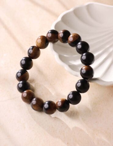 Ebony Yin Yang Wood Bracelets-Shubhanjali Store