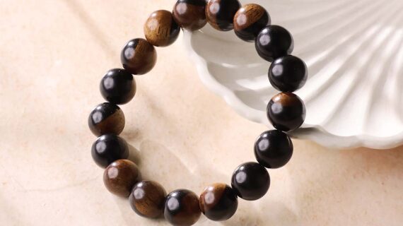 Ebony Yin Yang Wood Bracelets
