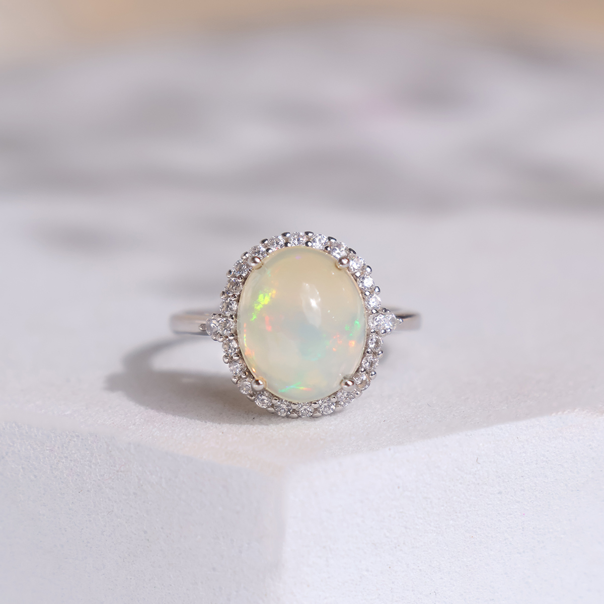 Ethiopian Opal Big Ring Silver-Shubhanjali Store (1) ethiopian opal big ring silver