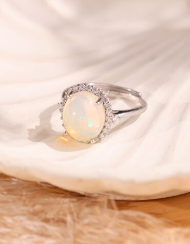 ethiopian opal big ring silver