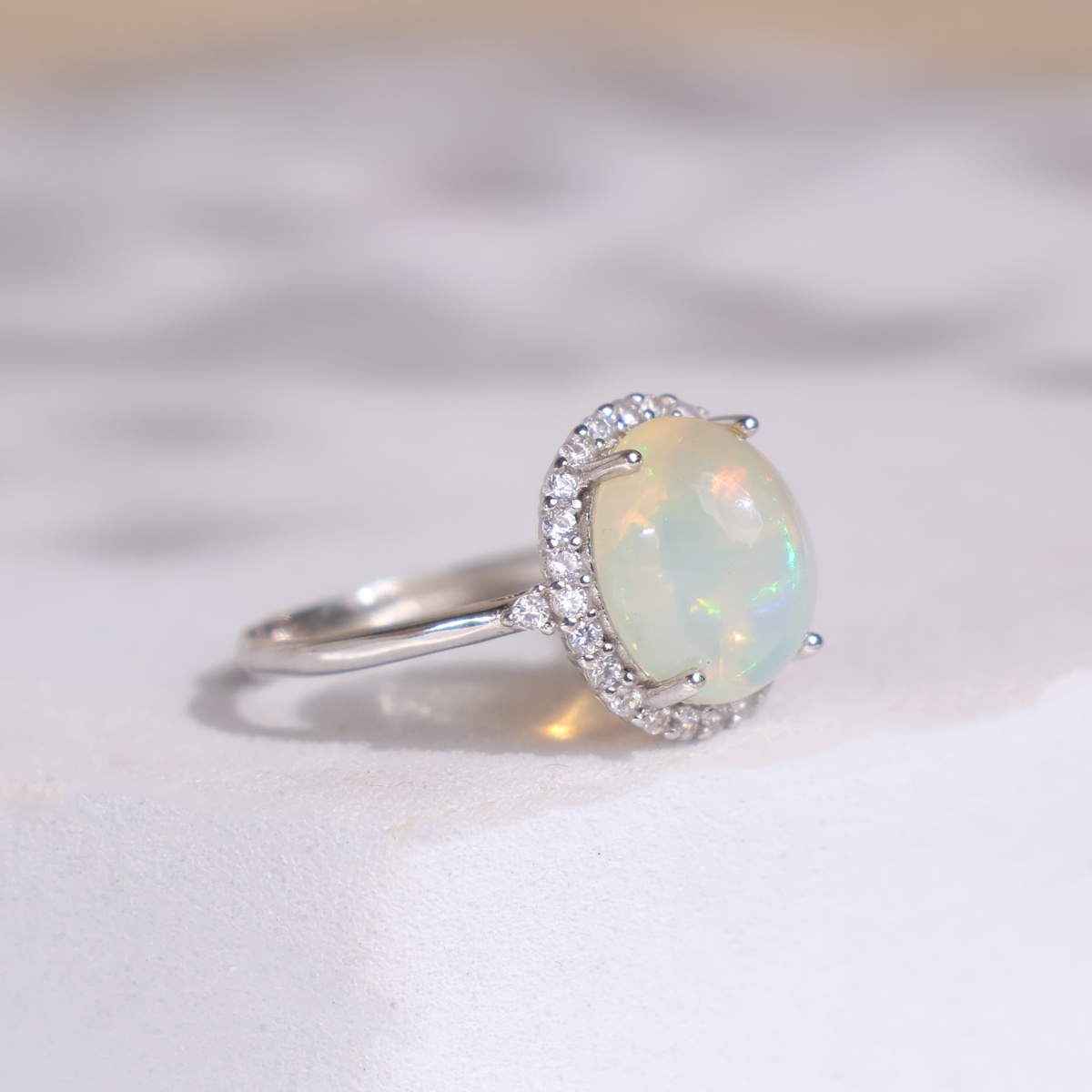 Ethiopian Opal Big Ring Silver-Shubhanjali Store (5) ethiopian opal big ring silver