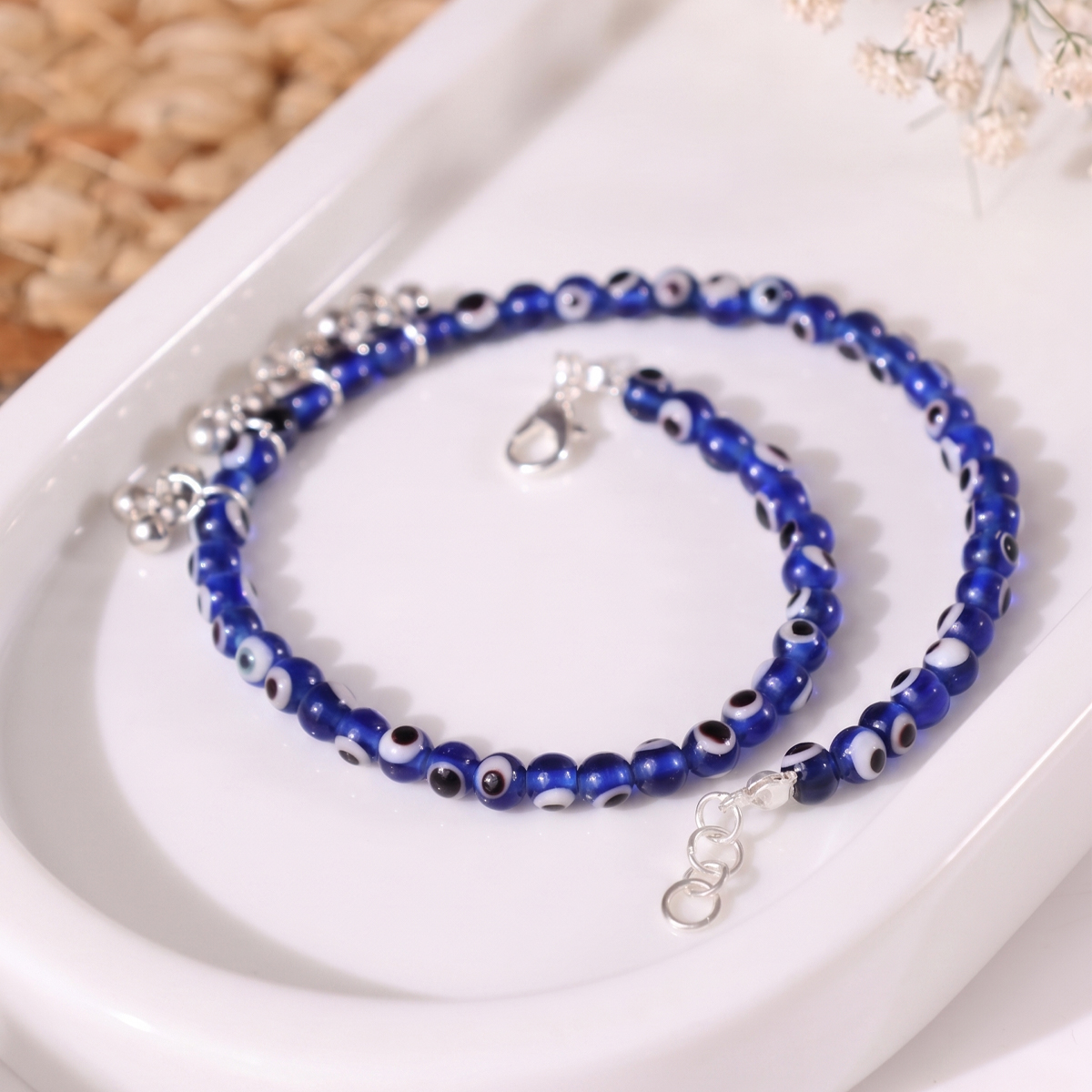 Evil Eyer Anklet 4mm (3) evil eye anklet 4mm
