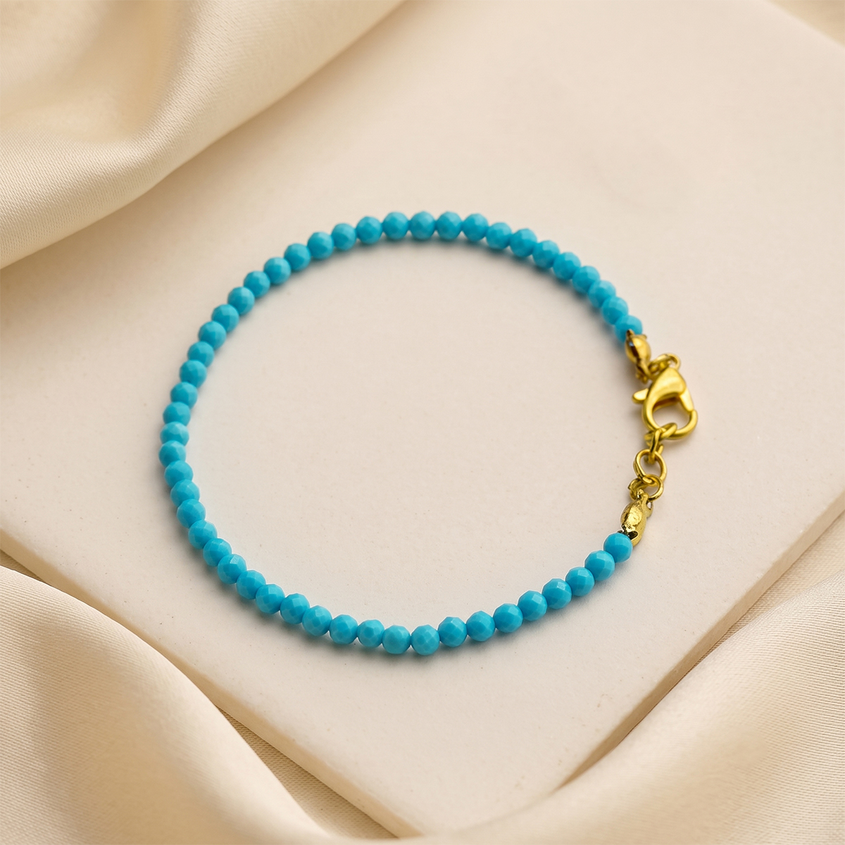 Firoza Faceted Bracelet 3mm-Shubhanjali Store (1) firoza faceted bracelet 3mm