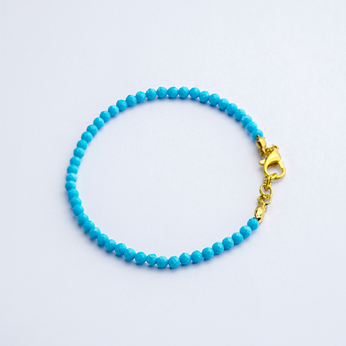Firoza Faceted Bracelet 3mm-Shubhanjali Store (4) firoza faceted bracelet 3mm
