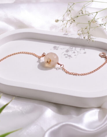flower carnelian single tumble bracelet