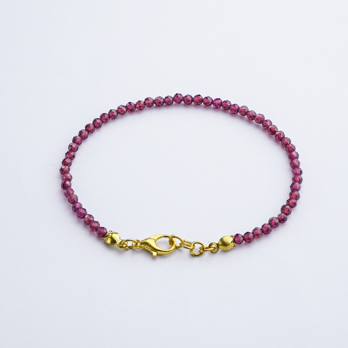 Garnet Faceted Bracelet 3mm-Shubhanjali Store (4) garnet faceted bracelet 3mm