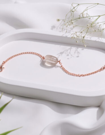 golden rutile single tumble bracelet