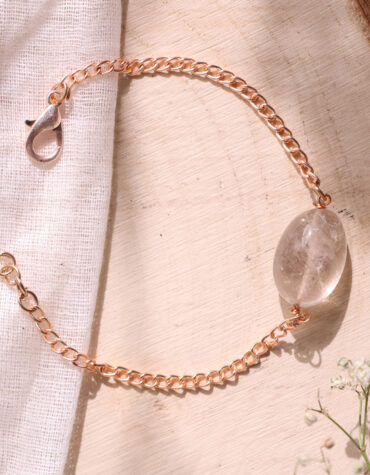golden rutile single tumble bracelet