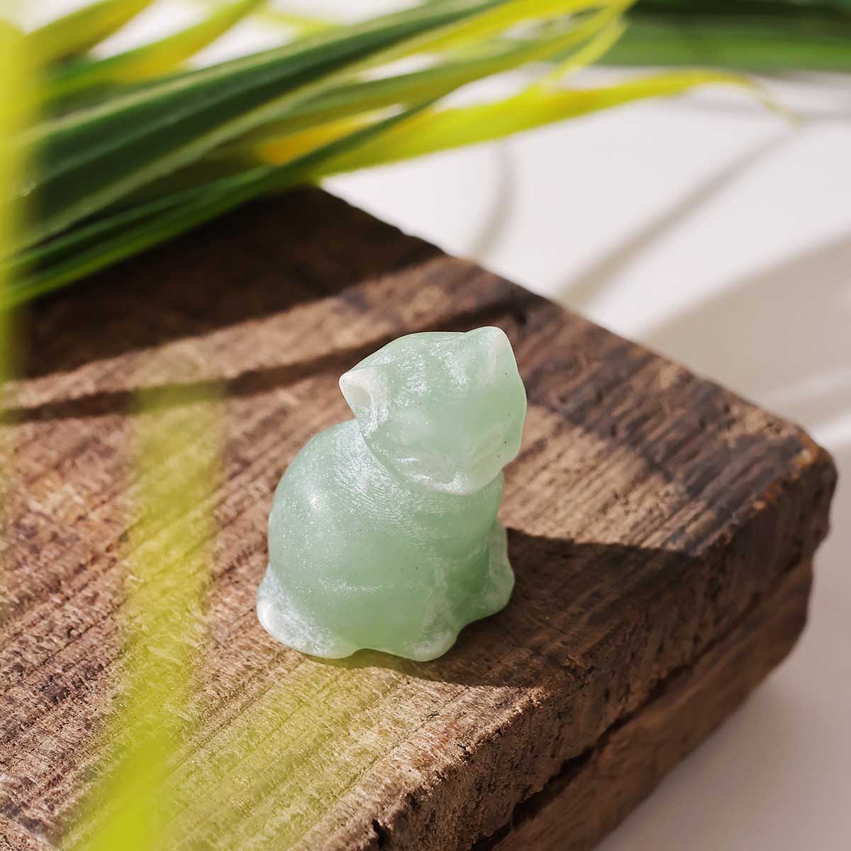 Green Aventurine Cat 1 Inch (1)