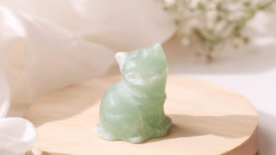 Green Aventurine Cat 1 Inch