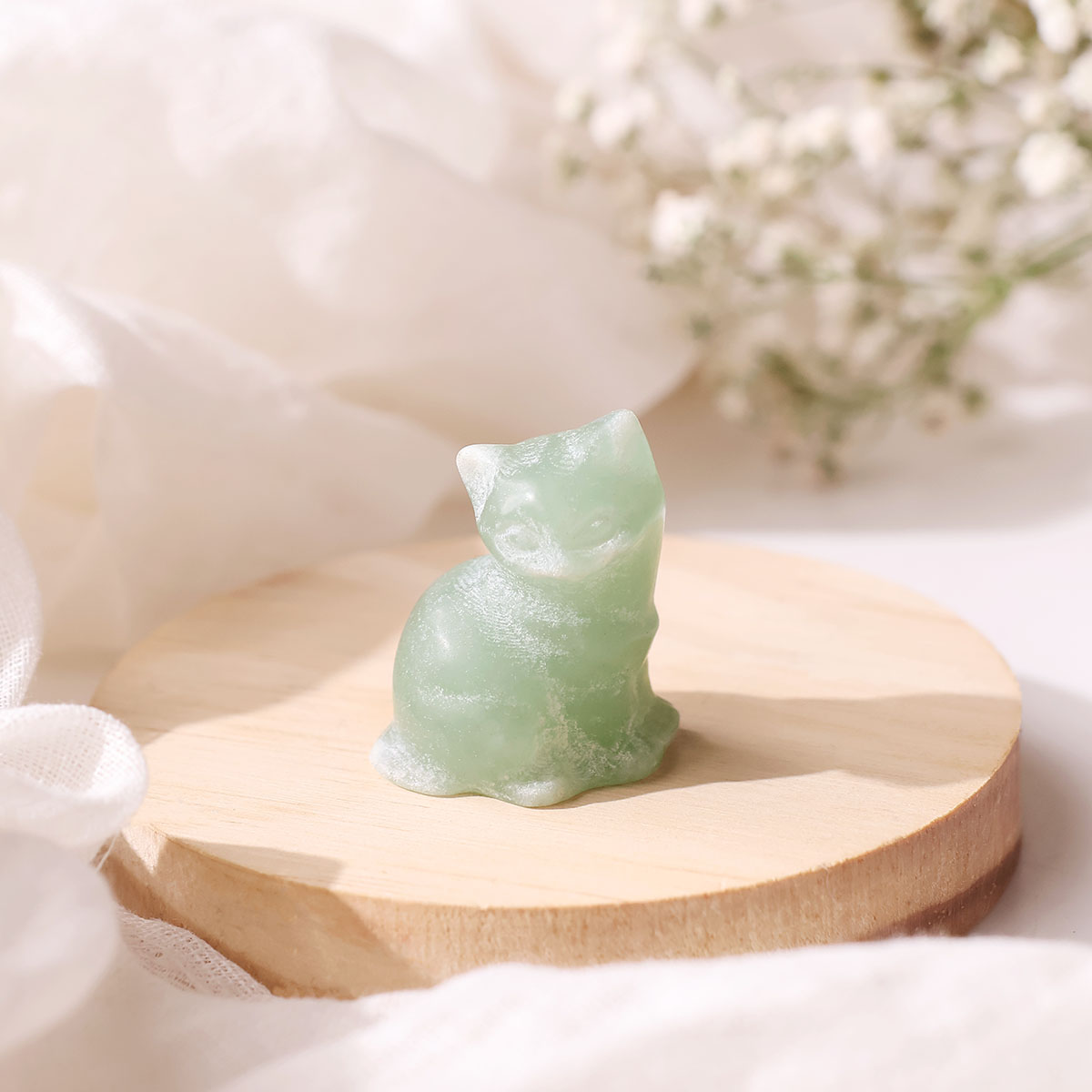 Green Aventurine Cat 1 Inch (8)