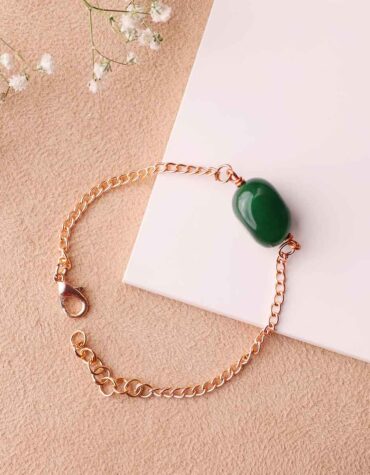 Green Jade Single Tumble Bracelet-Shubhanjali Store