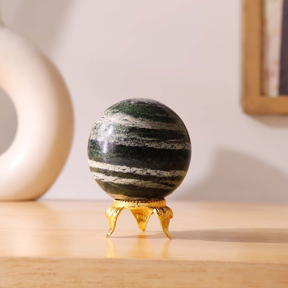 Green Zebra Jasper Ball (2)