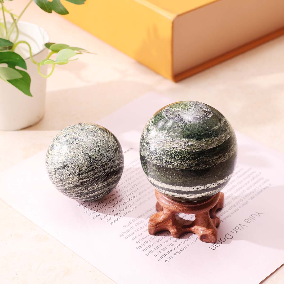 Green Zebra Jasper Ball (3)