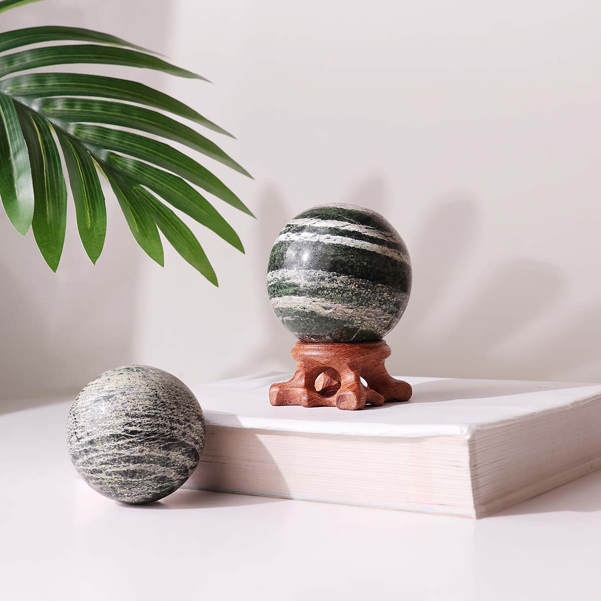 Green Zebra Jasper Ball (4)