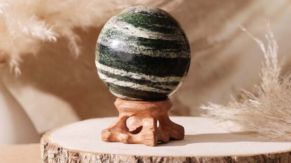 Green Zebra Jasper Ball