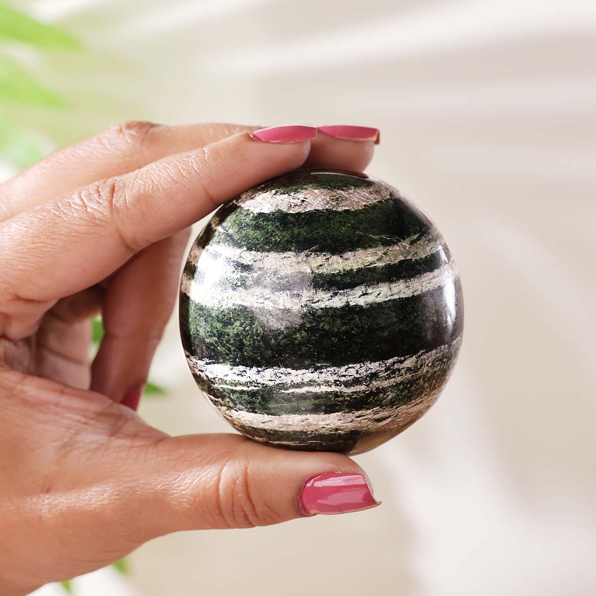 Green Zebra Jasper Ball (7)