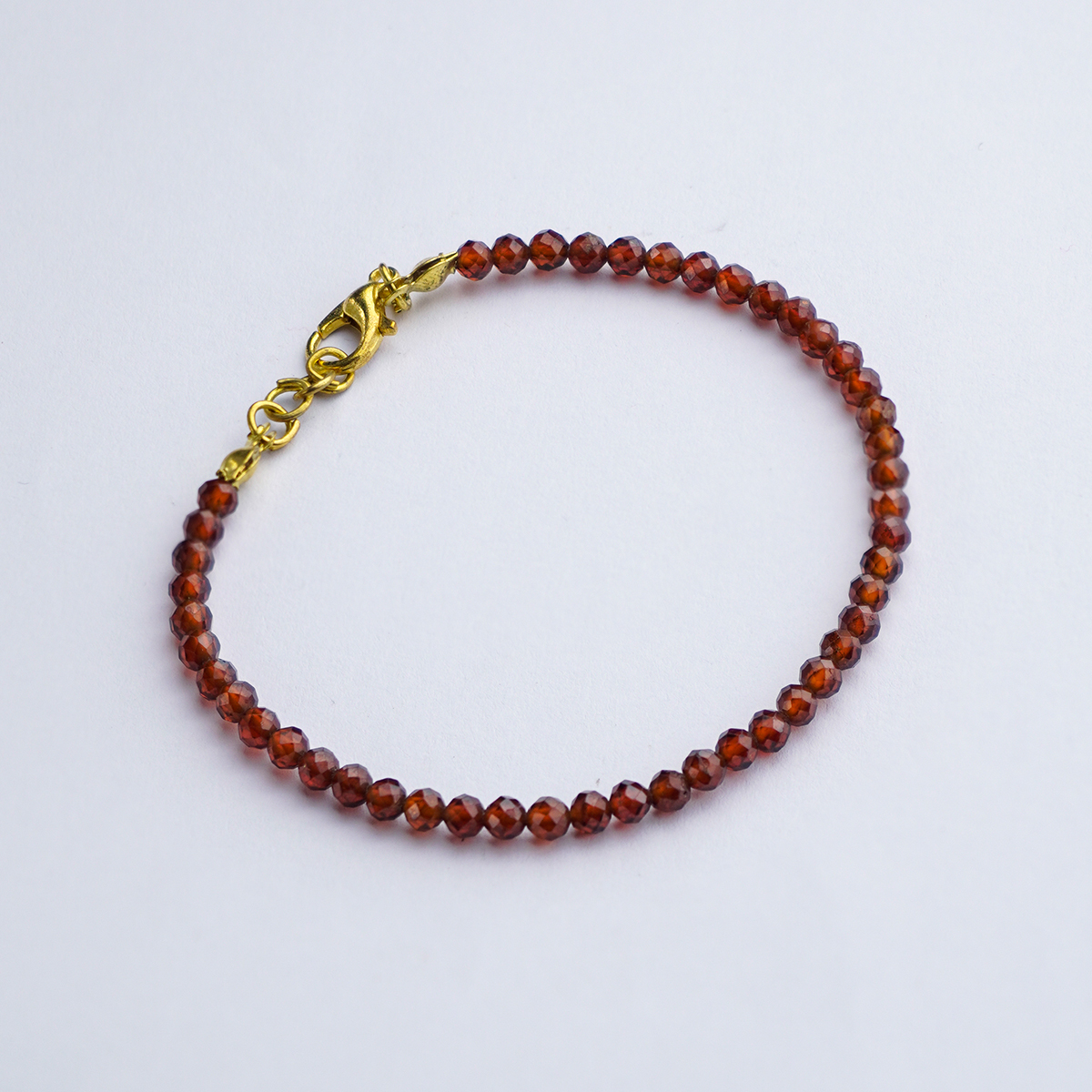 Hessonite Faceted Bracelet 3mm-Shubhanjali Store (4) hessonite faceted bracelet 3mm