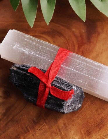 Cleansing Combo Selenite Black Tourmaline Raw-Shubhanali Store