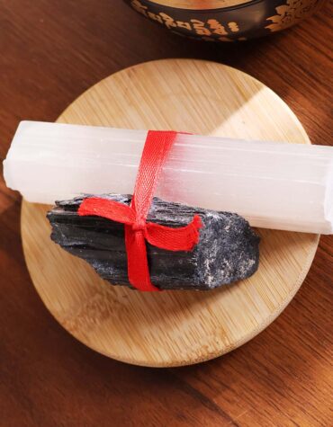 Cleansing Combo Selenite Black Tourmaline Raw-Shubhanali Store