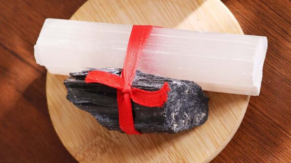 Cleansing Combo Selenite & Black Tourmaline Raw