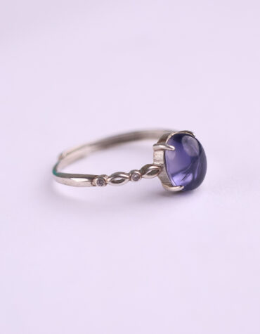 iolite ring silver