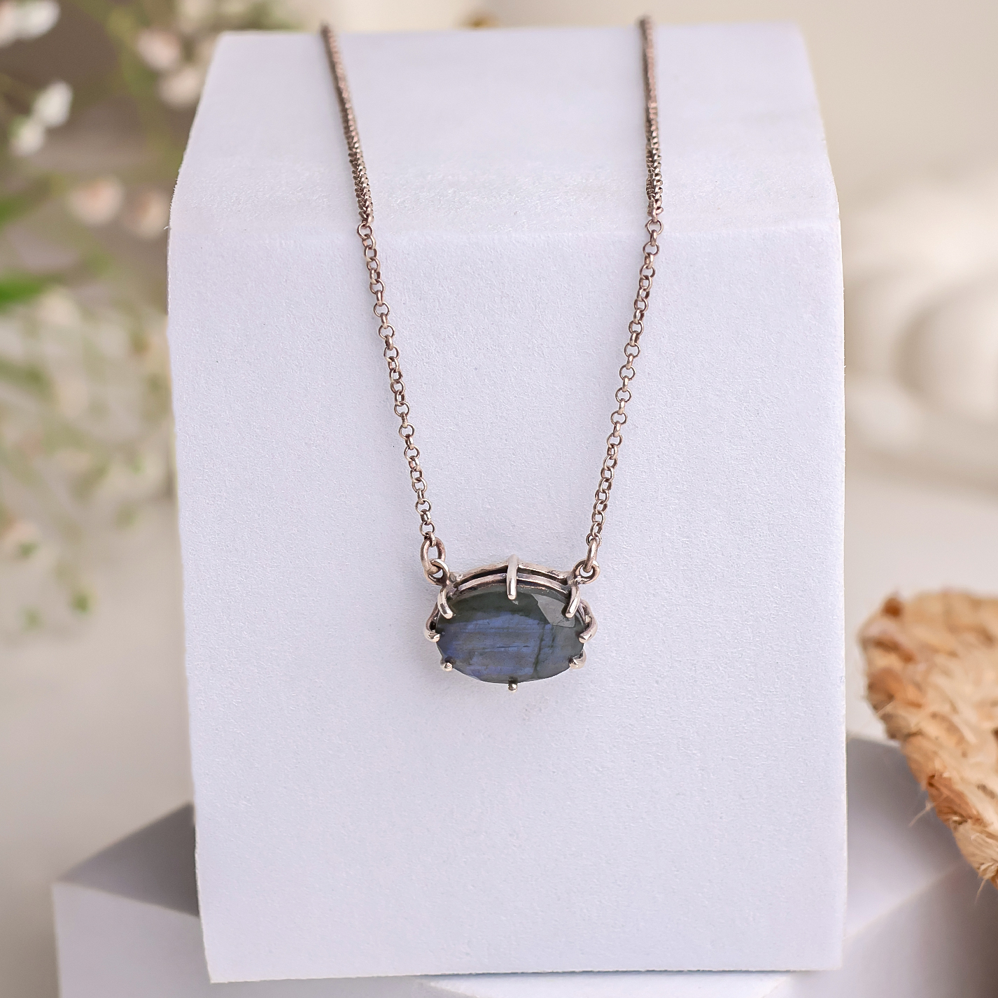 Labradorite Big Pendant Silver-Shubhanjali (4) labradorite big pendant silver