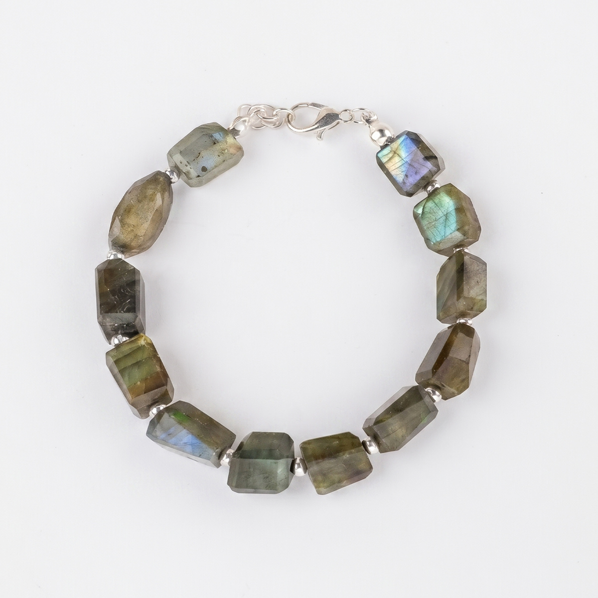 Labradorite Faceted Tumble Bracelet-Shubhanjali Store (1) labradorite faceted tumble bracelet
