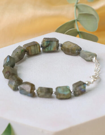 labradorite faceted tumble bracelet