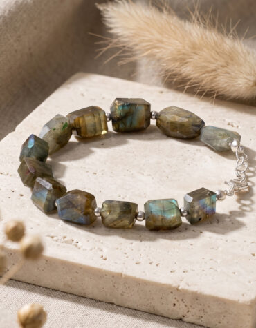 labradorite faceted tumble bracelet
