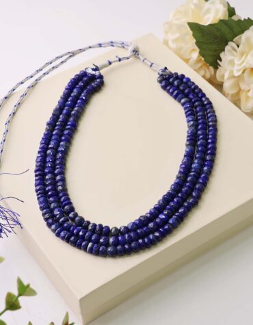 Lapis Bati Faceted 3 Layer Necklace-Shubhanjal Store